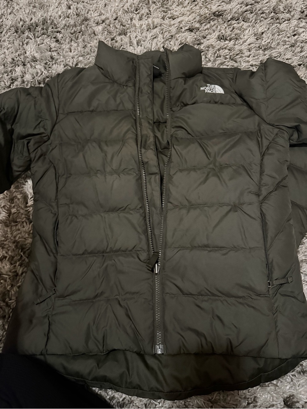 The North Face Women's Olive Green Down Puffer Jacket